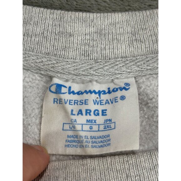 Vtg Champion Reverse Weave University Of Louisville Sweatshirt Large Gray & Red - Picture 3 of 8
